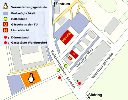 Plan vom Veranstaltungsgelaende