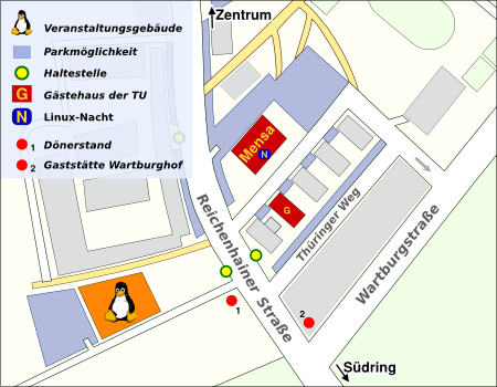 Plan vom Veranstaltungsgelaende