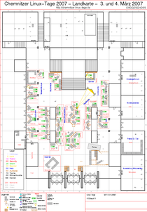 Plan des Hörsaalgebäudes