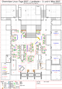 Plan des Hörsaalgebäudes