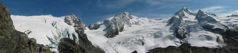 Panormabild eines Gletschers