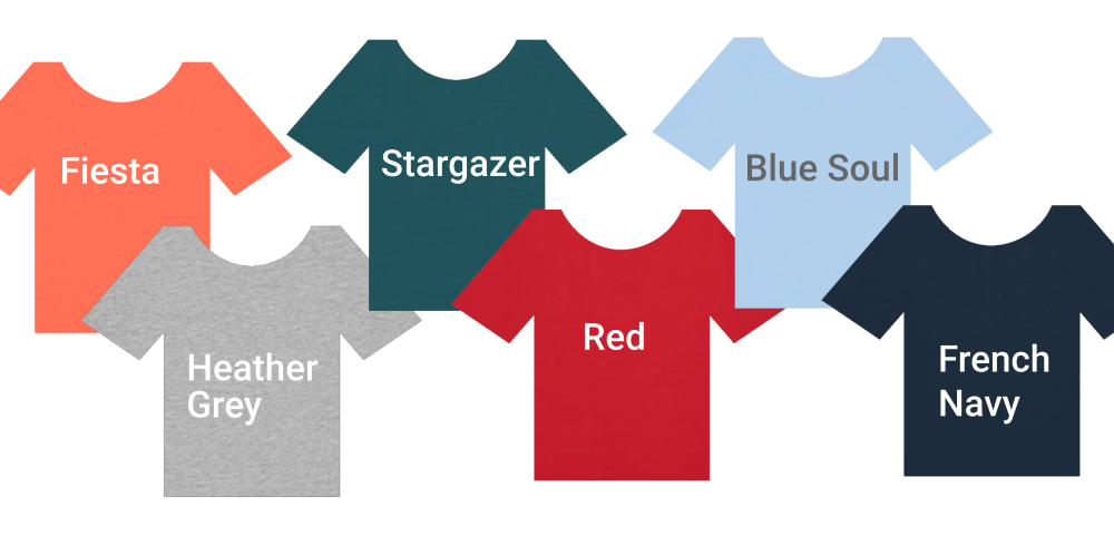 verschiedene T-Shirt-Farben